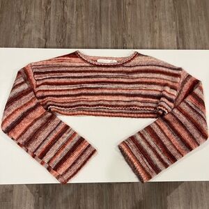 Altar’d State Cropped Wool Blend Sweater - Size Small - Striped
